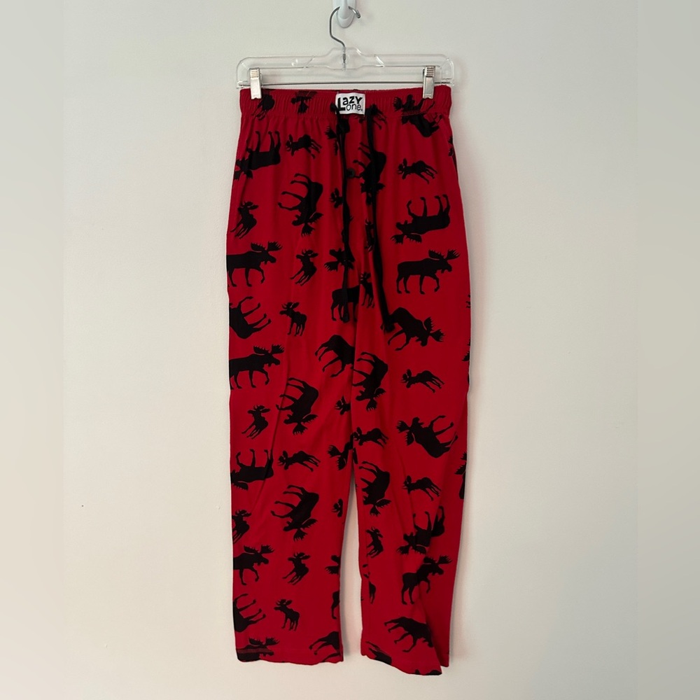 Lazy One Red Moose PJ Pants